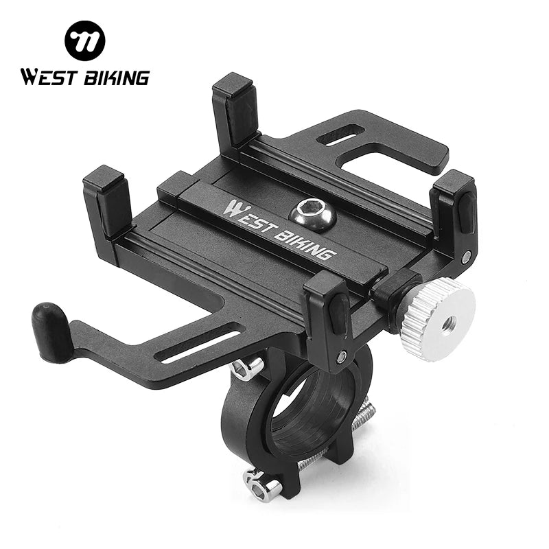 WEST BIKING aluminium bike phone mount black