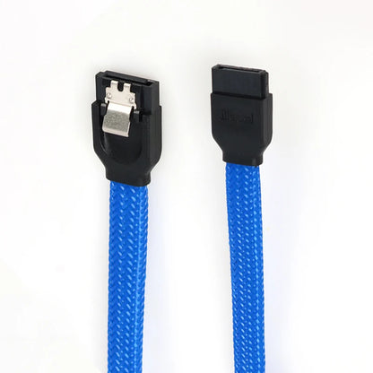 Lecolli SATA 3.0 III SATA3 7pin Data Cable 6Gb/S SSD Cables HDD Hard Disk Drive Cord Line With Nylon Premium Sleeved