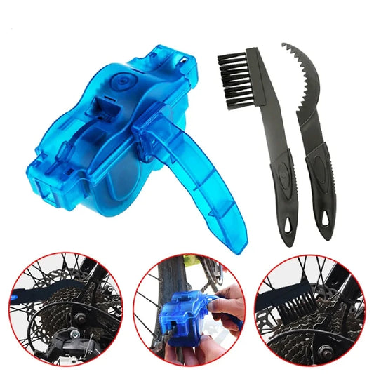 3-piece bike chain cleaning brush set