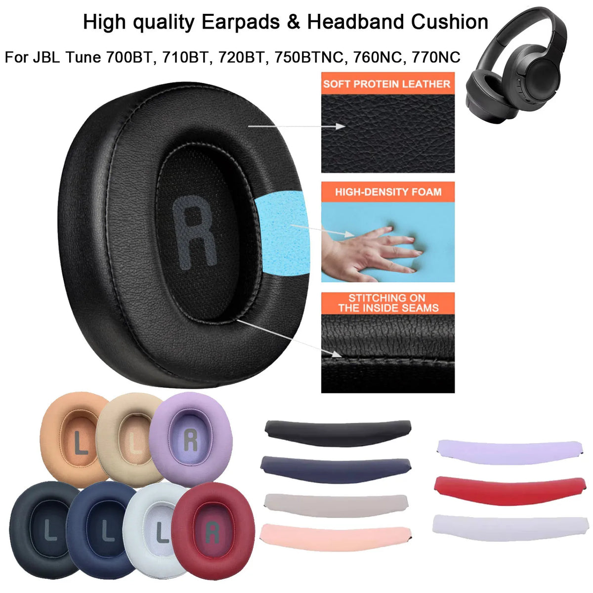 JBL Tune ear pad colour options