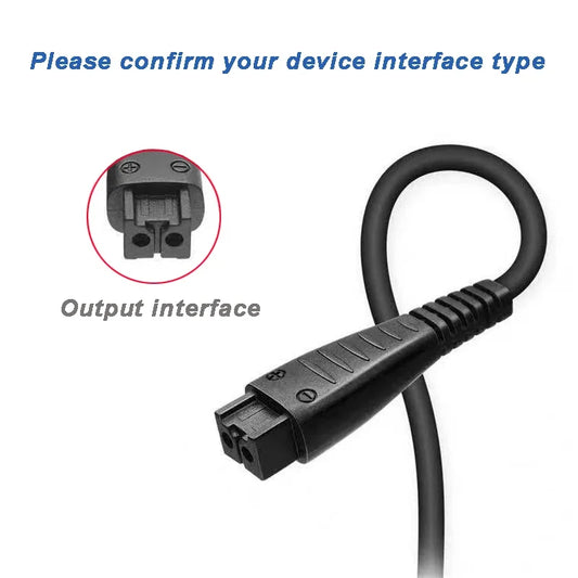 Two-notch Panasonic shaver charger output plug