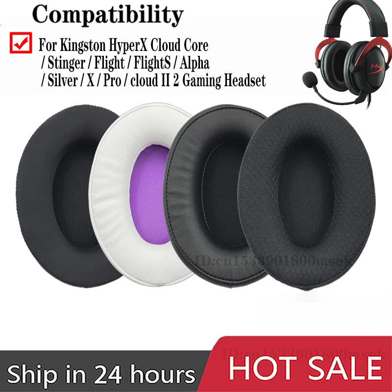Replacement ear pads compatible with HyperX Cloud II and Cloud Alpha