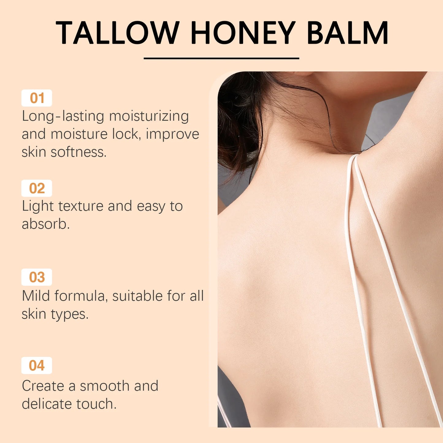 Tallow honey cream jar