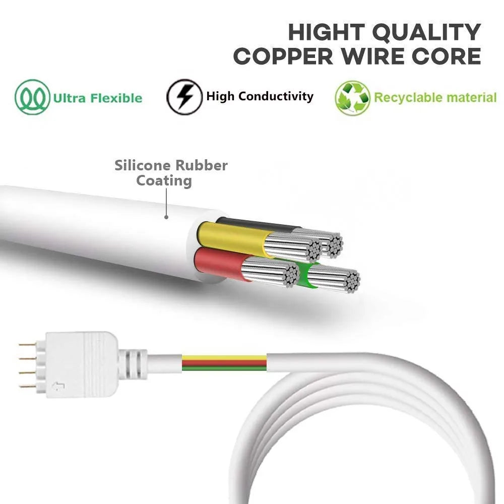 RGBW LED extension cable length options