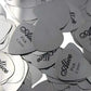 Alice 5Pcs Metal Guitar Pick 0.3mm Thin Durable Silver Color Professional Bass Ukelele Guitar