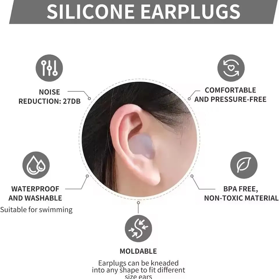 Ear plugs in use