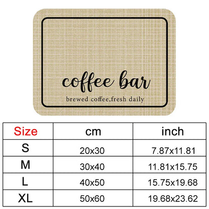 Coffee Mat Super Absorbent Draining Coffee Dish Drying Mat