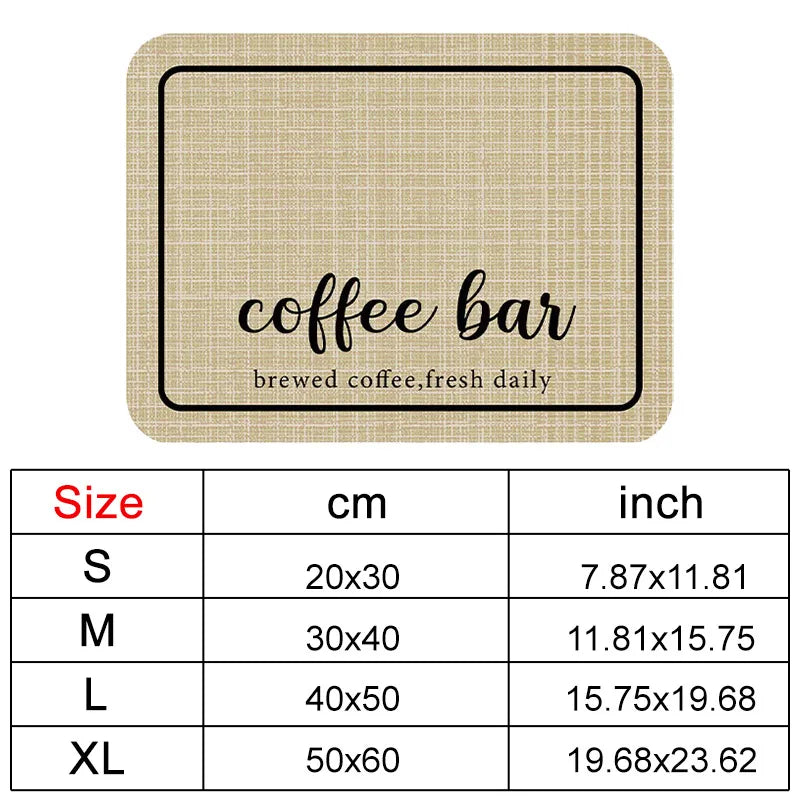 Coffee Mat Super Absorbent Draining Coffee Dish Drying Mat