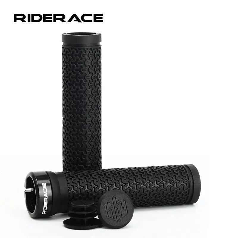 RIDERACE lock-on bike grips black
