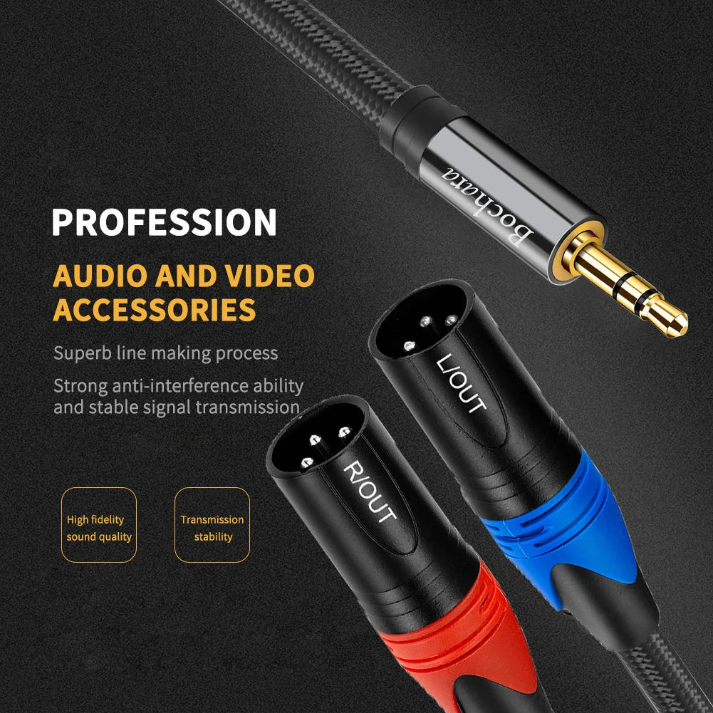 3.5mm to XLR cable professional audio