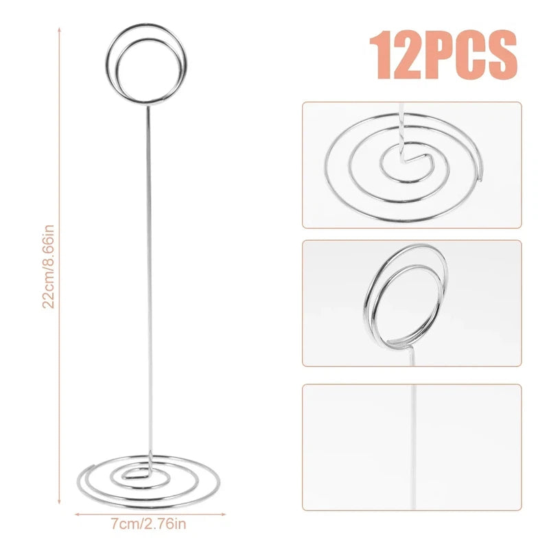 Table Number Card Holder, 22cm tall, 12 Pcs