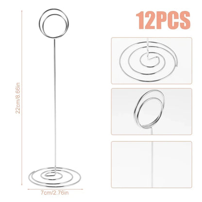 Table Number Card Holder, 22cm tall, 12 Pcs