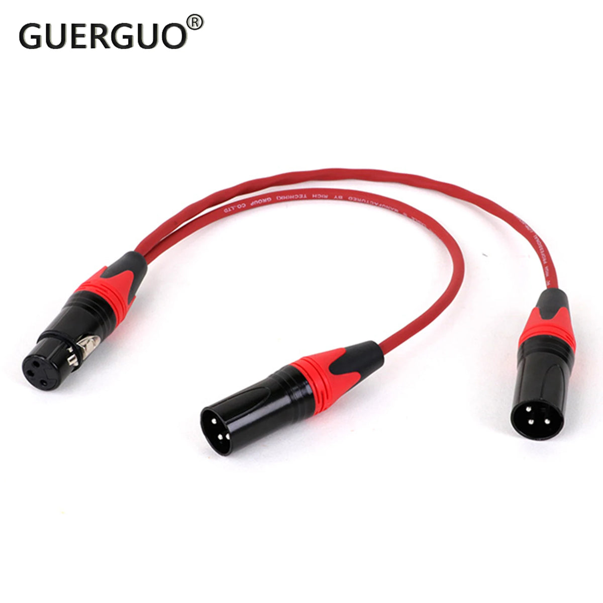 XLR female to dual XLR male Y splitter cable