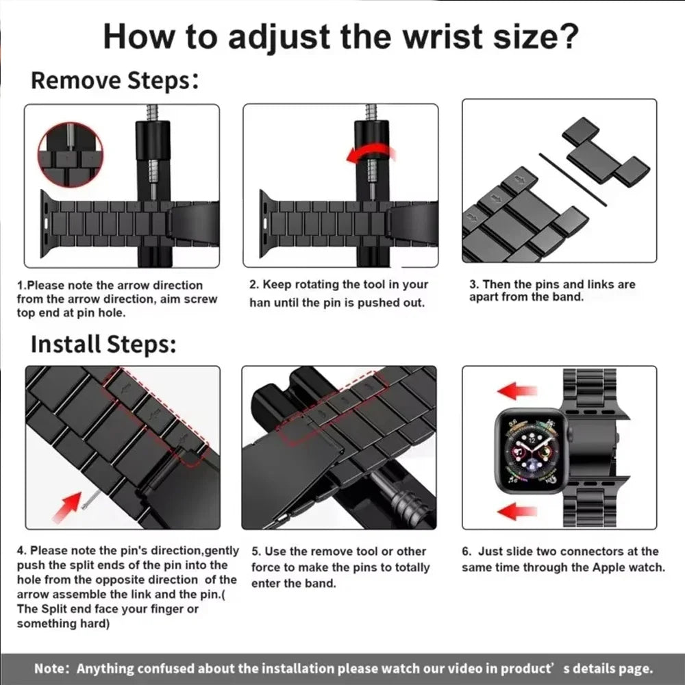 How to remove links to adjust the bracelet size