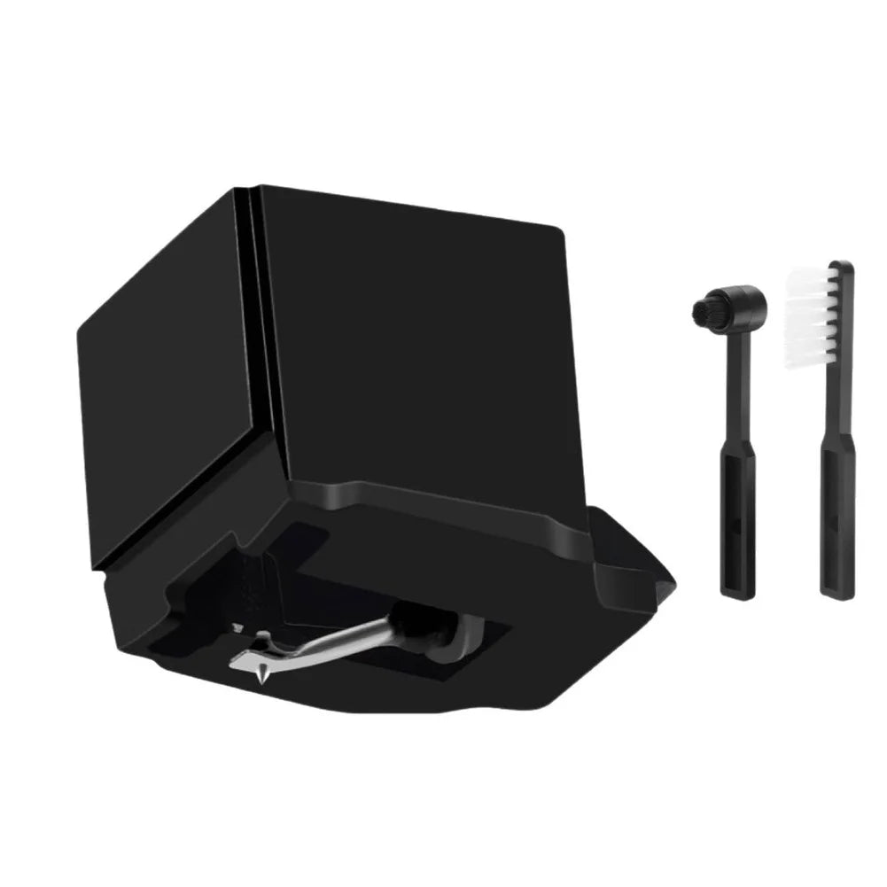 Elliptical stylus with brush
