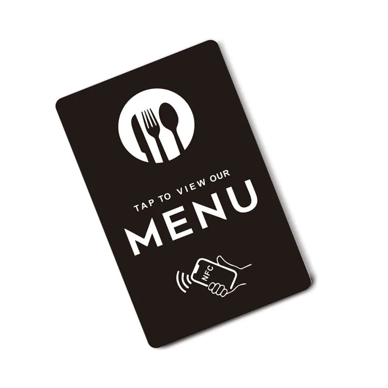 NFC menu card, black