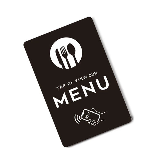 NFC menu card, black