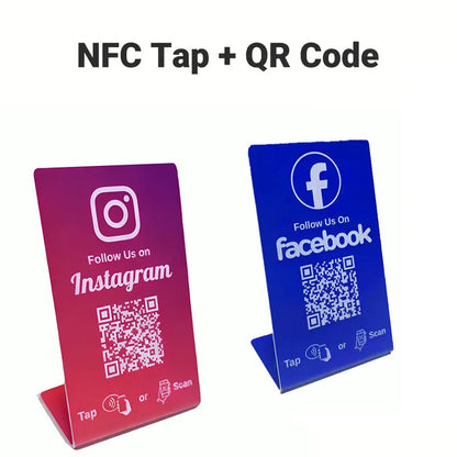 NFC social media review card stand