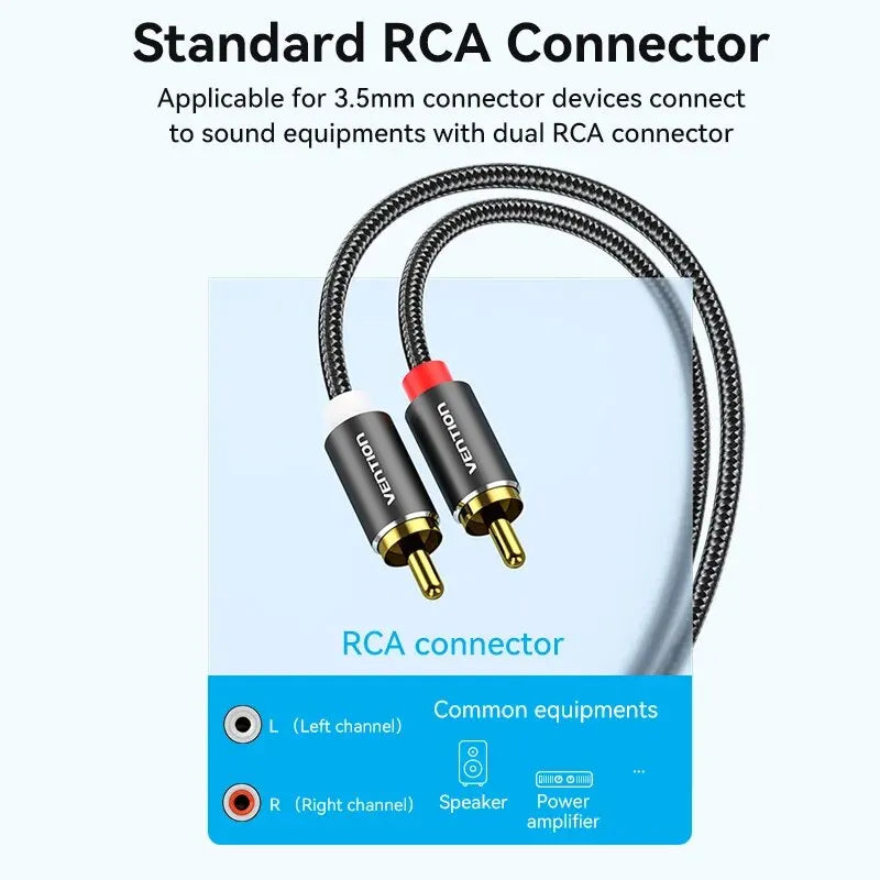 RCA plugs left and right channel