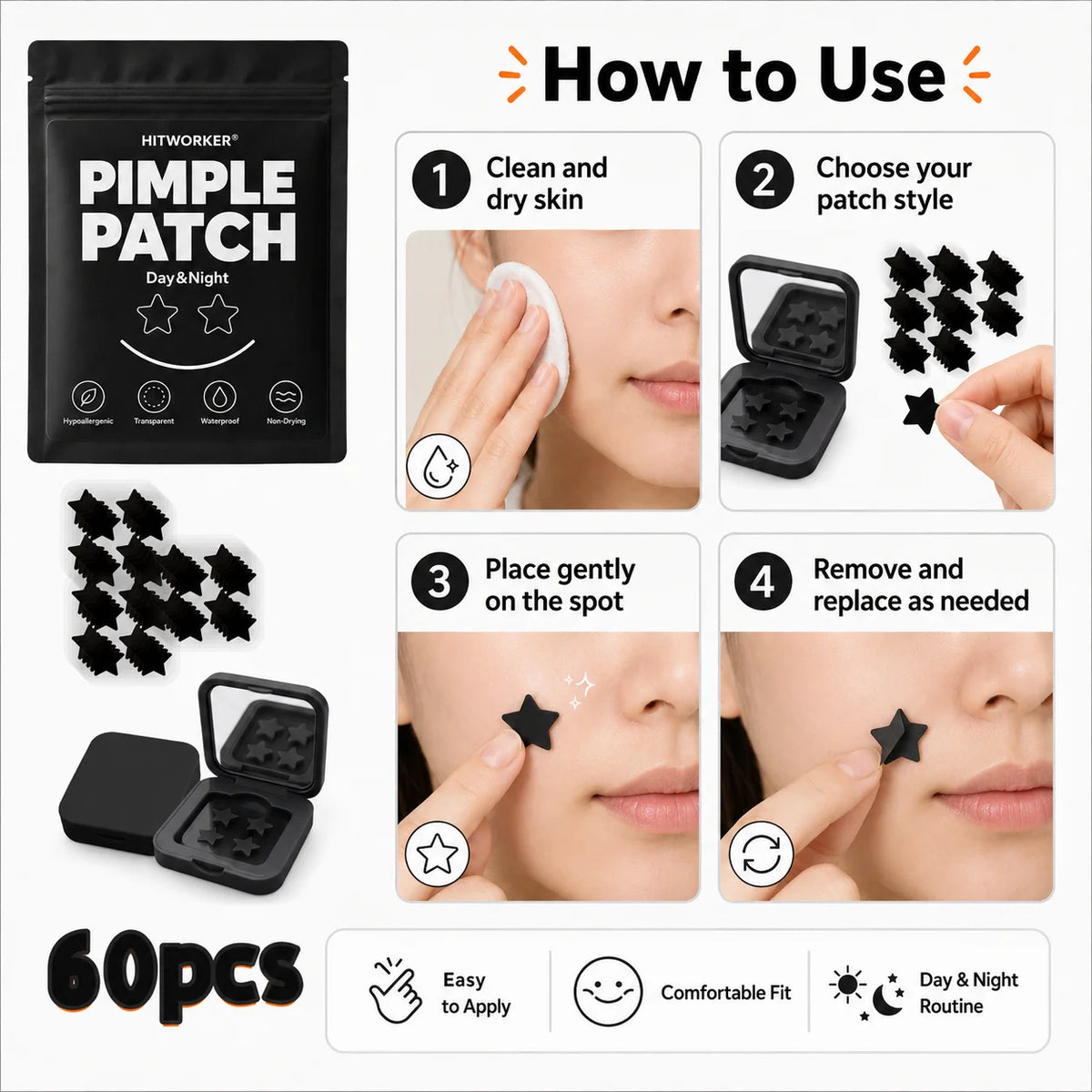 Pimple patch packaging