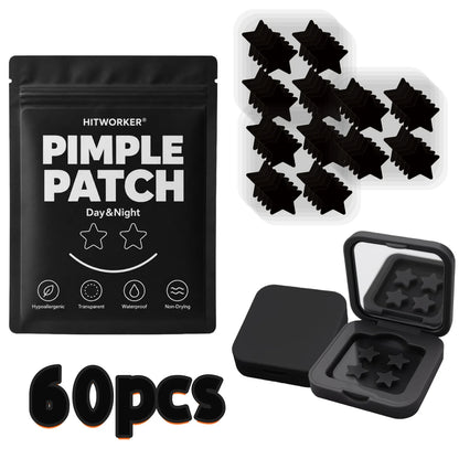 60-pack hydrocolloid pimple patches with mirror case