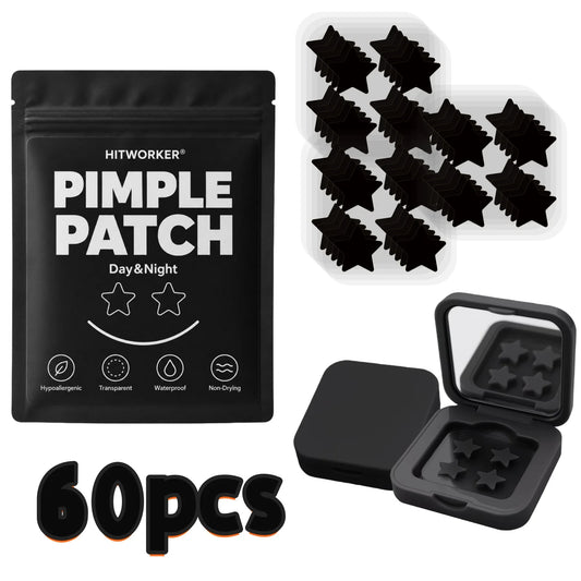 60-pack hydrocolloid pimple patches with mirror case