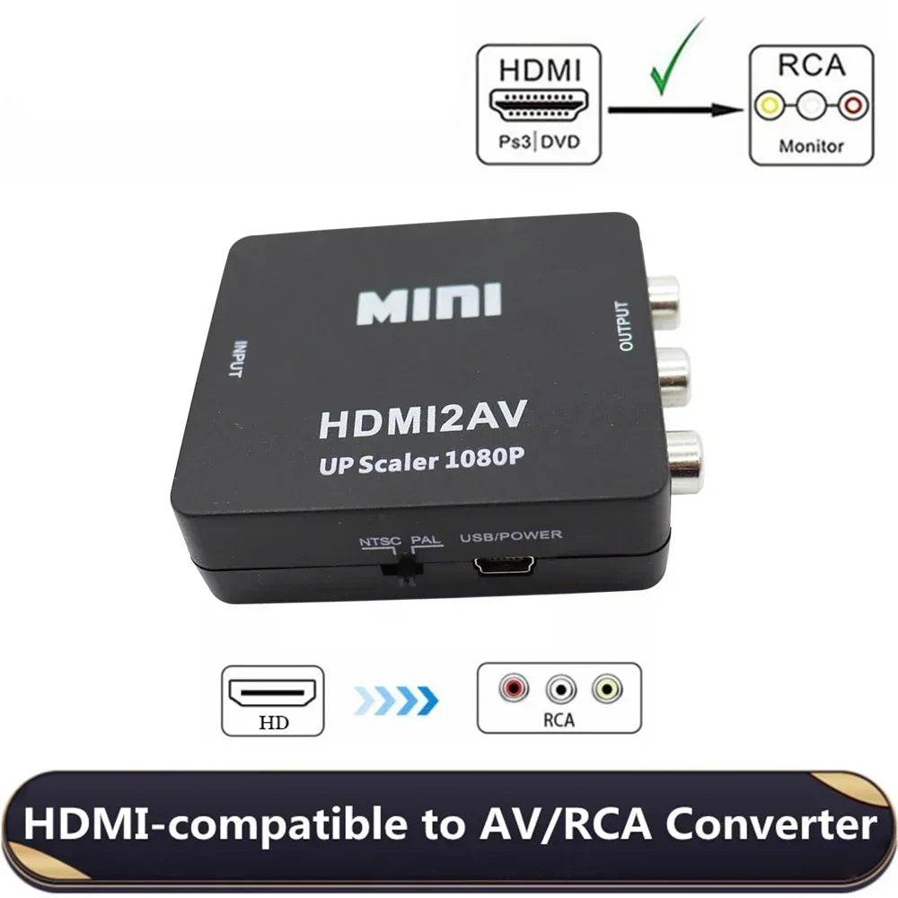 HDMI to AV/RCA converter