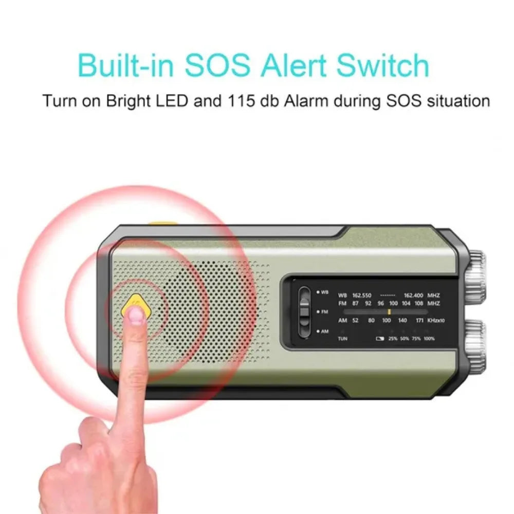 Weather radio solar panel