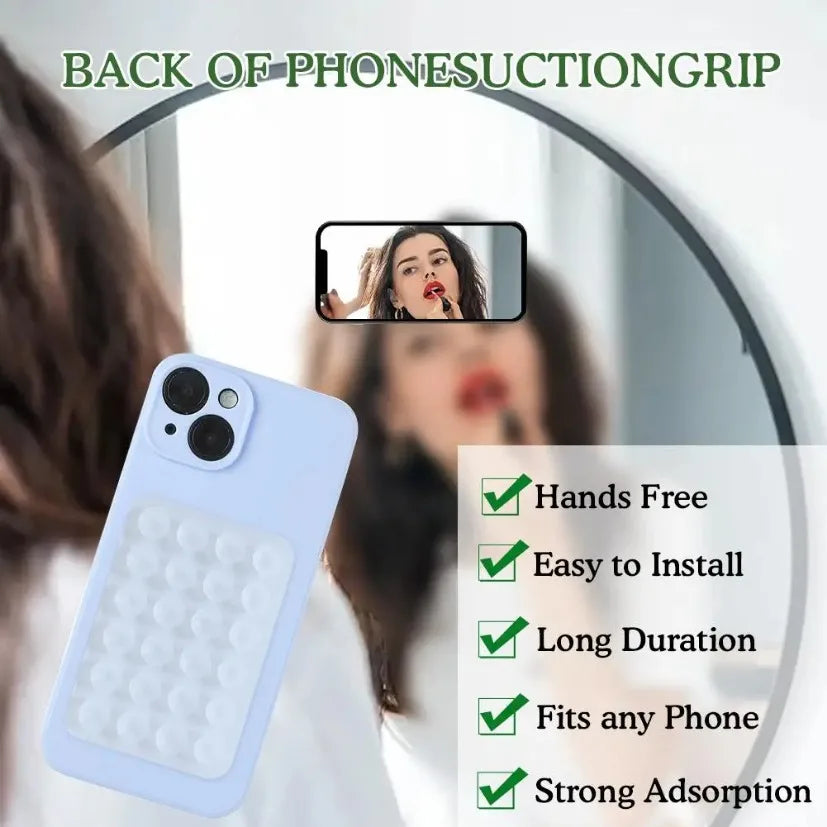 Silicone suction phone holder mounted