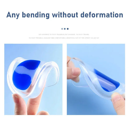 Silicone heel insole pair