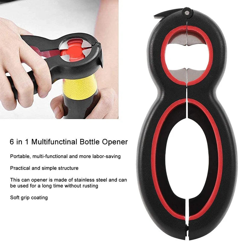 6-in-1 Multi-Function Can, Bottle & Jar Opener - grip
