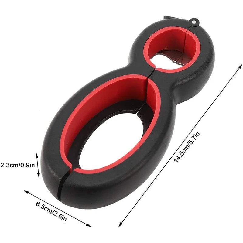 6-in-1 Multi-Function Can, Bottle & Jar Opener - functions