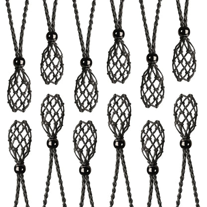 Hand-woven crystal cage necklace cords 12 pack