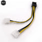 6 inch 2 x Molex 4 pin to 8-Pin PCI Express Video Card Pci-e ATX PSU Power Converter Cable