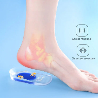 Silicone heel insole in shoe
