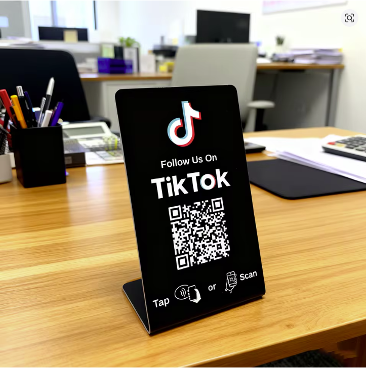 NFC Social Media Review Card Stand - TK / Instagram / Facebook