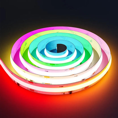 24V WS2811 COB Addressable Dream Colour LED Strip, 720 LEDs/m, RGB (21 watts/m), 5m