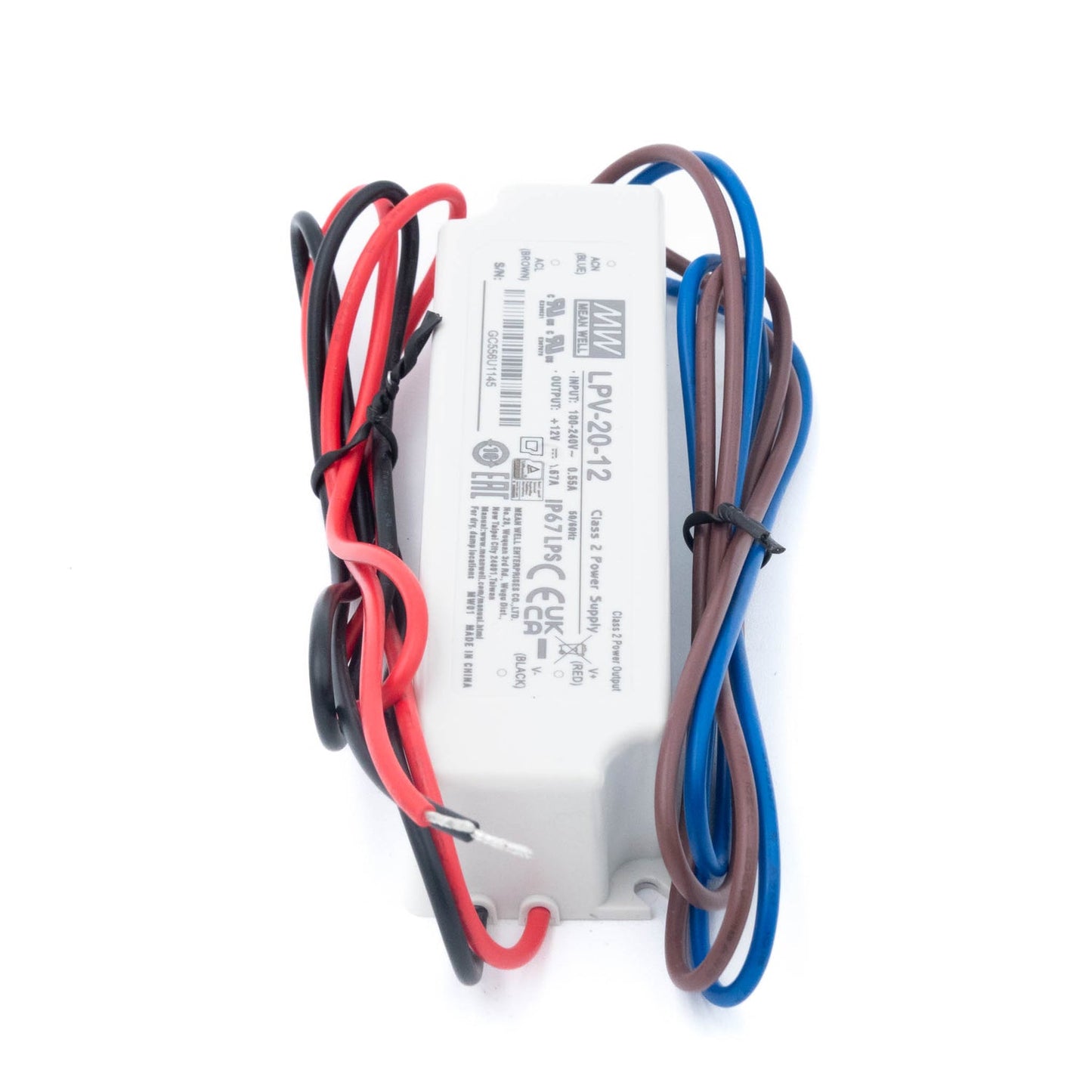 LPV-20-12 LED driver wiring detail