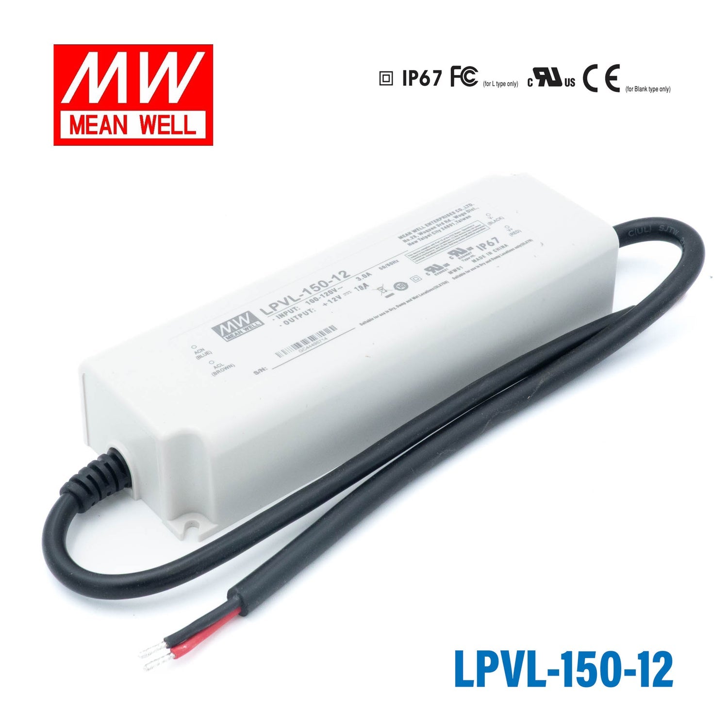 Mean Well LPVL-150-12 120W 12V LED driver
