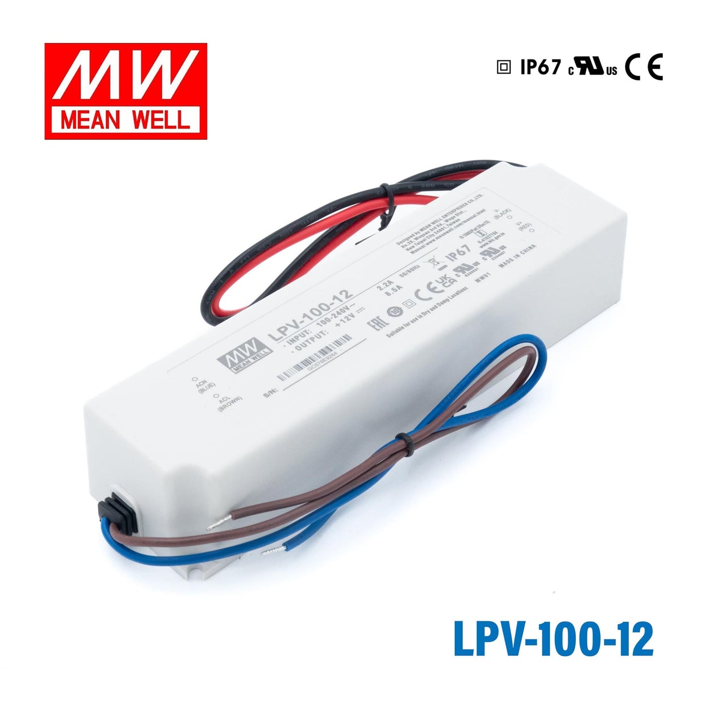 Mean Well LPV-100-12 102W 12V LED driver