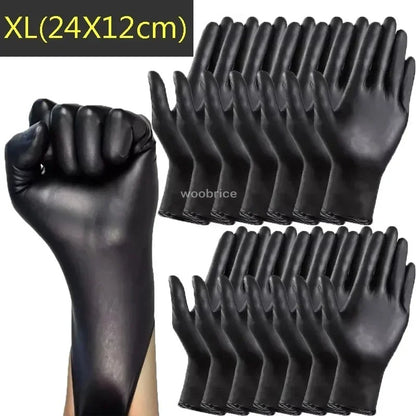 10 Pair All-Purpose Black PVC Latex-Free Disposable Gloves