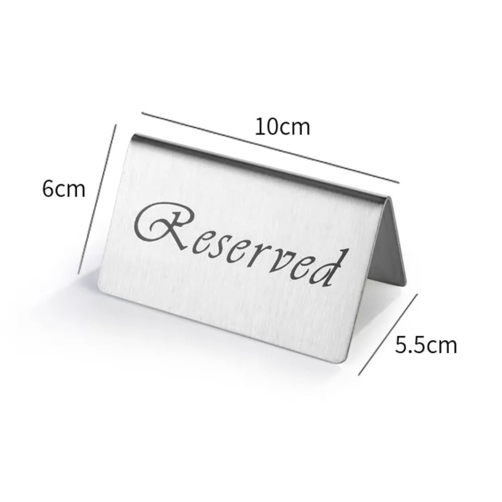 Table Reserved Sign