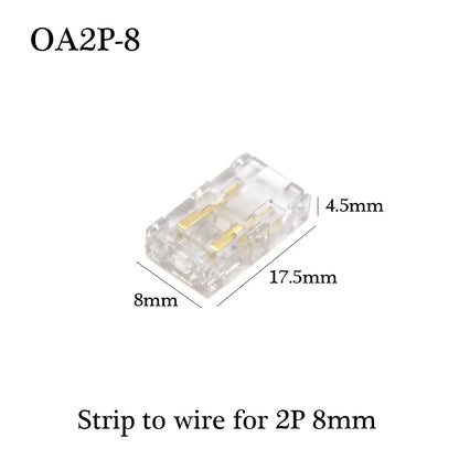 COB LED Quick Solderless Wire Connector for 8mm / 10mm COB / FCOB strips