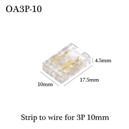 COB LED Quick Solderless Wire Connector for 8mm / 10mm COB / FCOB strips