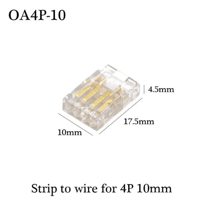 COB LED Quick Solderless Wire Connector for 8mm / 10mm COB / FCOB strips