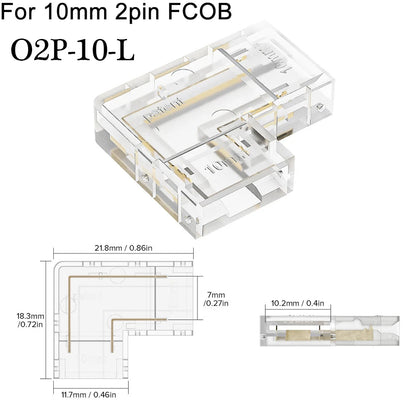 COB LED Quick Solderless Wire Connector for 8mm / 10mm COB / FCOB strips