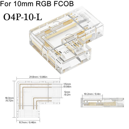 COB LED Quick Solderless Wire Connector for 8mm / 10mm COB / FCOB strips
