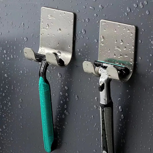 Multi-Purpose Storage Hook or Razor Holder - Stainless Steel or Black