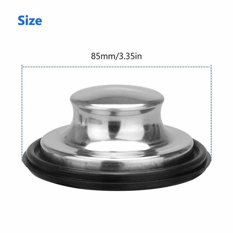 2 Pcs Stainless Steel Sink / Waste Disposal Cover / Stopper Plug