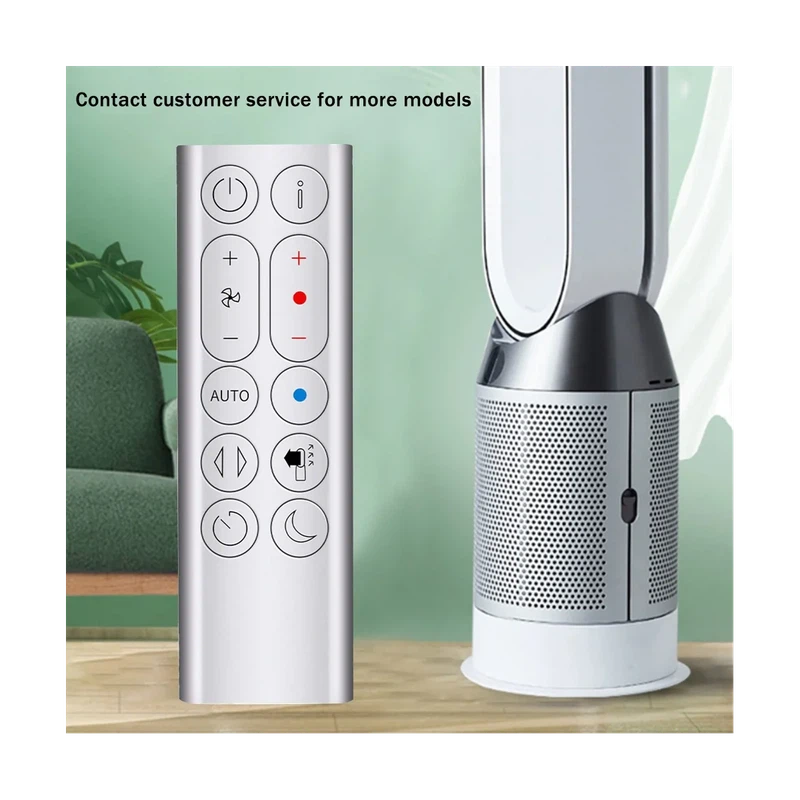 Replacement Remote Control Suitable for Dyson HP04 HP05 HP07 Air Purifier Leafless Fan Remote Control Silver